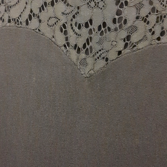 Black sweater dress with lace panel - Picture 3 of 5